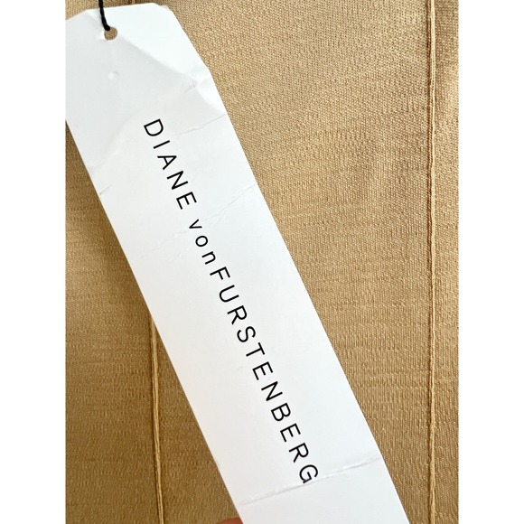 NWT Diane Von Furstenberg 100% Wool Gail Pull On Midi Skirt Camel Women's Size 6 - Picture 5 of 6